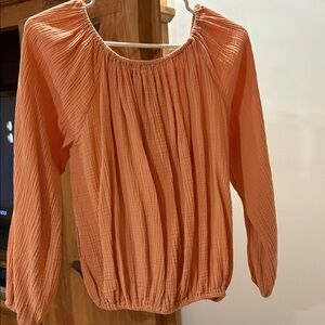 Suunday Pale peach Peasant Blouse